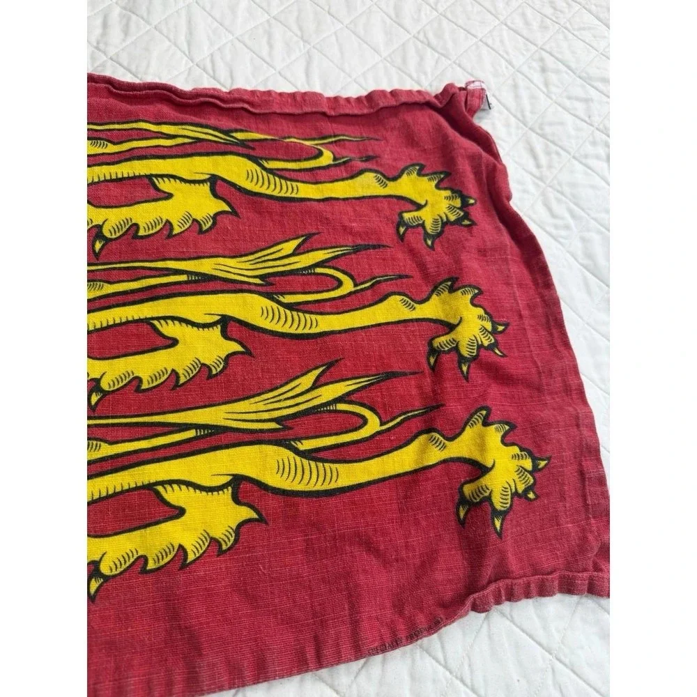 Richard Lion 15x25 English Heritage Banner Linen Cotton Red With Gold Lion UK